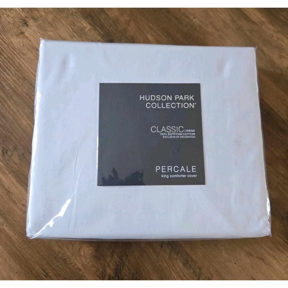 Hudson Park Collection Classic 100% Egyptian Cotton King Comforter Cover Cloud